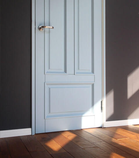 おしゃれなカラーのかわいい木製ドア ジーンズスタイル室内ドア