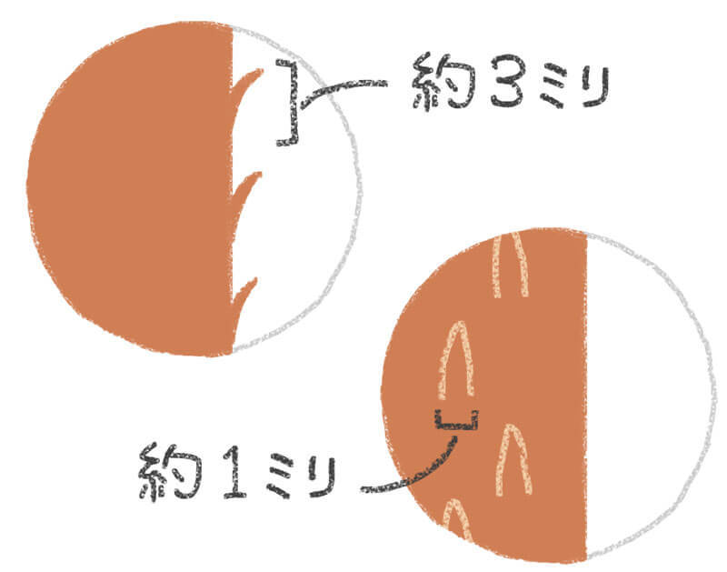 木製ドアに木のささくれ跡